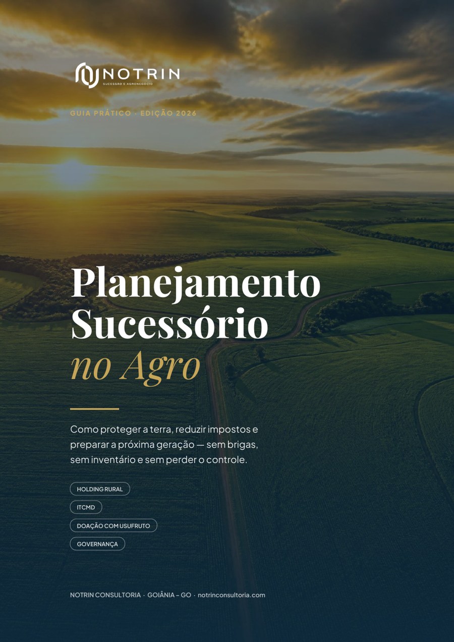 Capa do guia Planejamento Sucessório no Agro da Notrin Consultoria